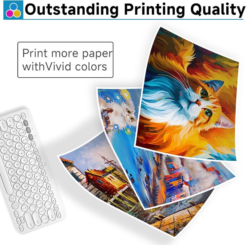 OLIKE حزمة استبدال خراطيش الحبر 67XL أسود/ملون ل HP Ink 67 XL تناسب طابعات HP67 DeskJet 2827e 2855e 4227e 4255e 2700 2700e 2752 2742e 2755 2755e 4100 4152e 6000 6055e 6052 6400 6455e - Image 3